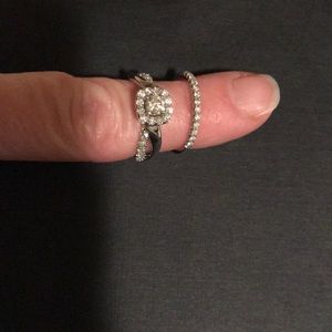 Engagement/Wedding rings. White gold